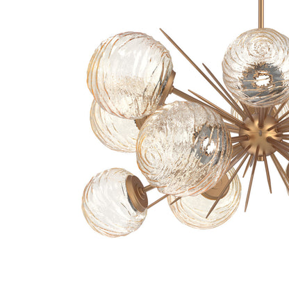 Gaia Oval Starburst LED Chandelier in Detail.