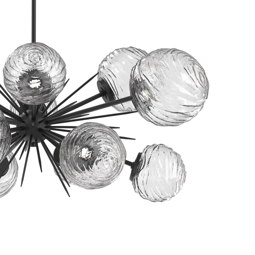 Gaia Oval Starburst LED Chandelier in Detail.