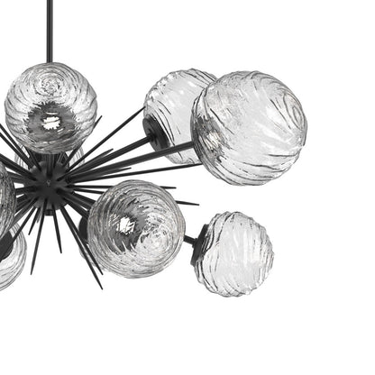 Gaia Oval Starburst LED Chandelier in Detail.
