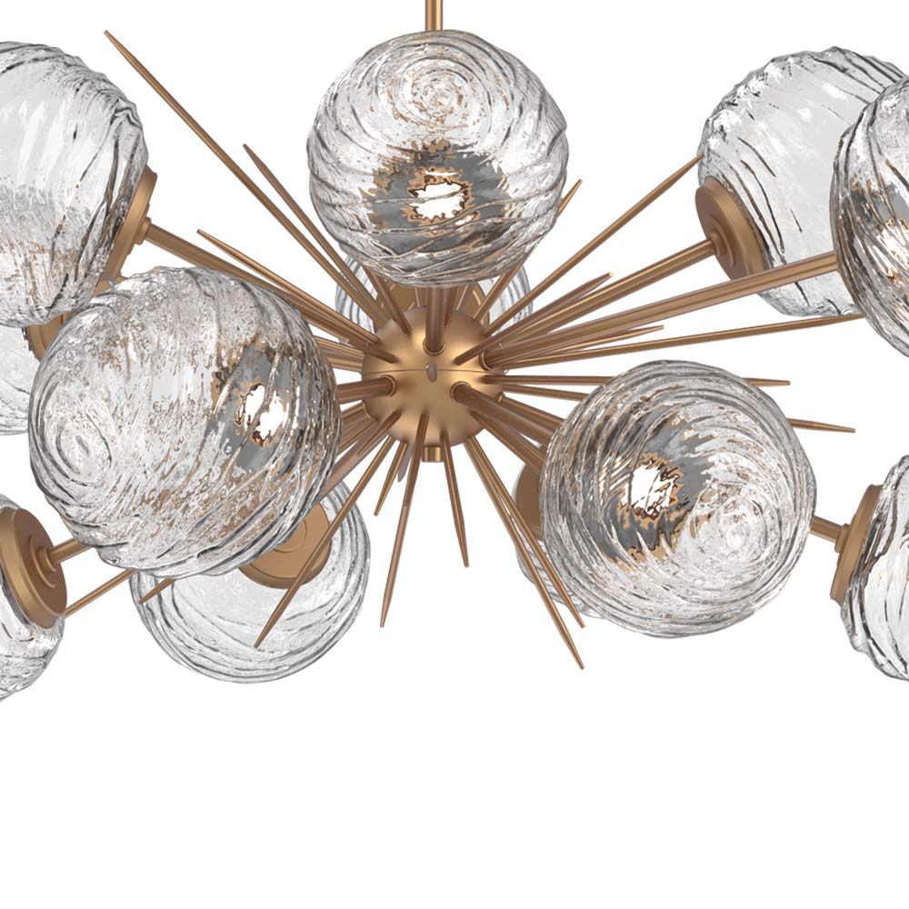 Gaia Oval Starburst LED Chandelier in Detail.