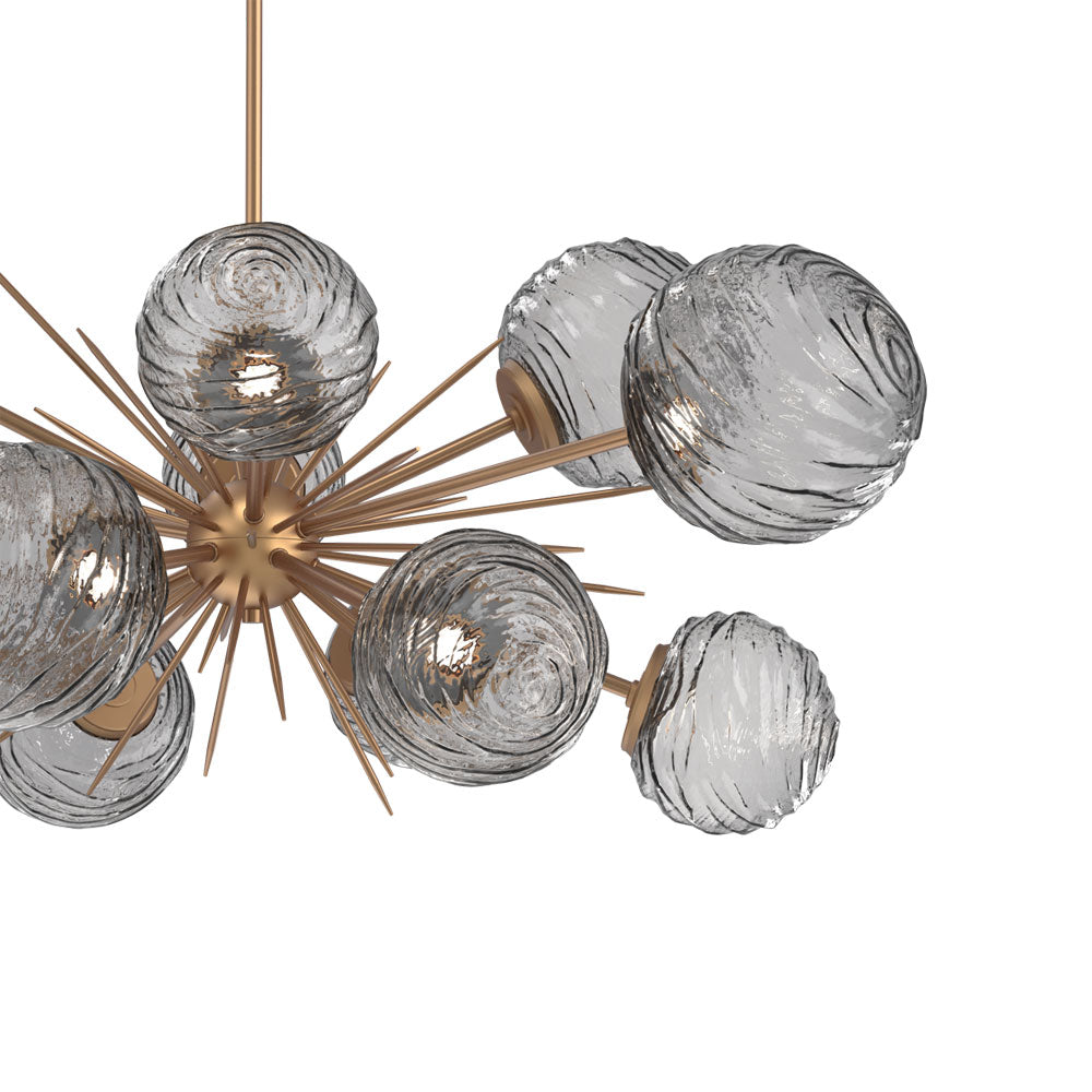 Gaia Oval Starburst LED Chandelier in Detail.