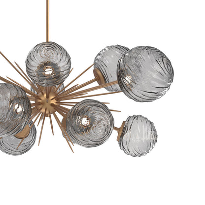 Gaia Oval Starburst LED Chandelier in Detail.
