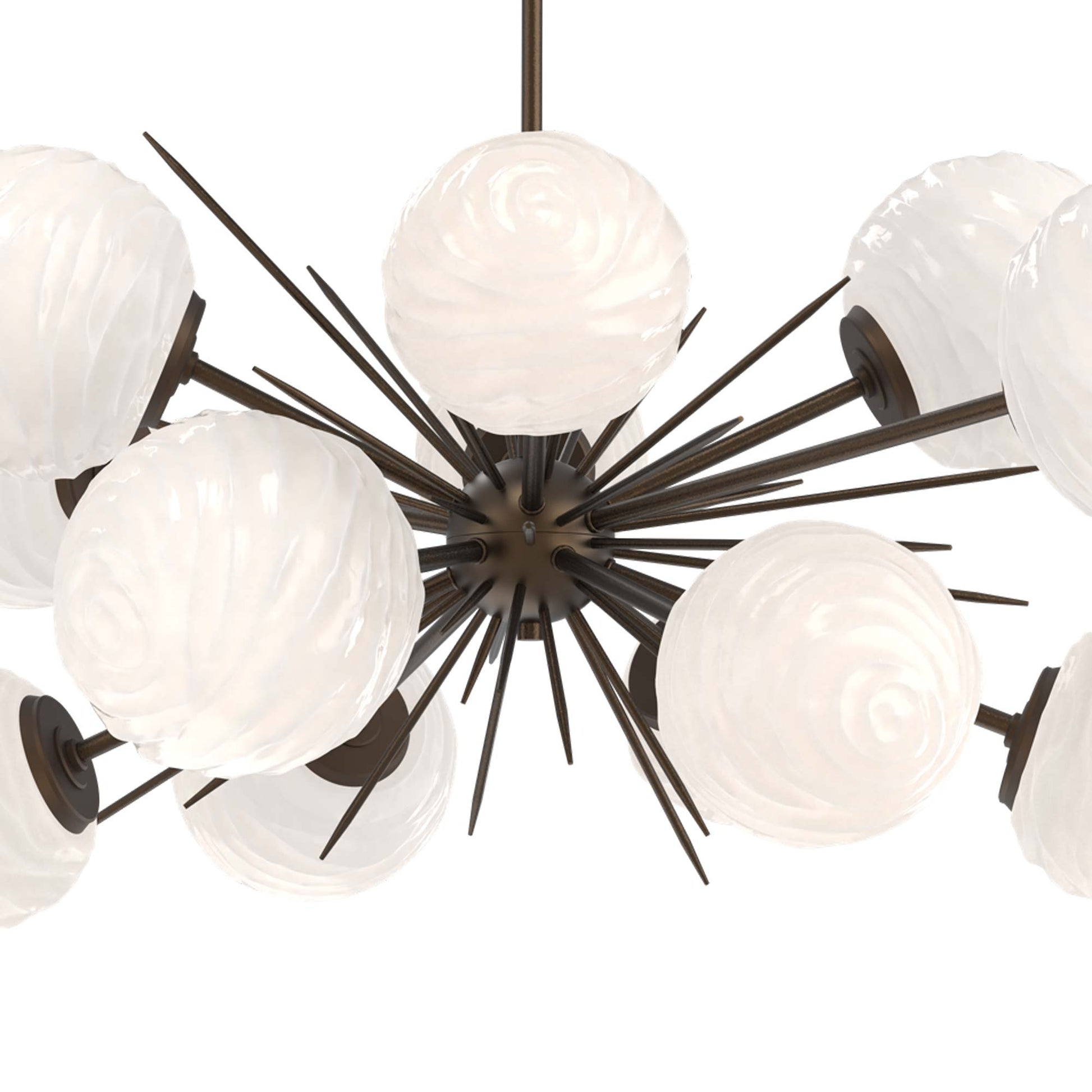 Gaia Oval Starburst LED Chandelier in Detail.
