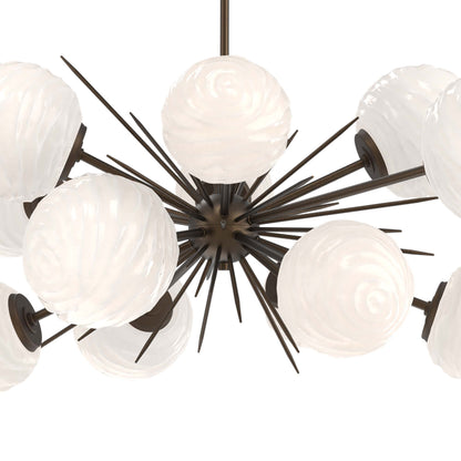 Gaia Oval Starburst LED Chandelier in Detail.