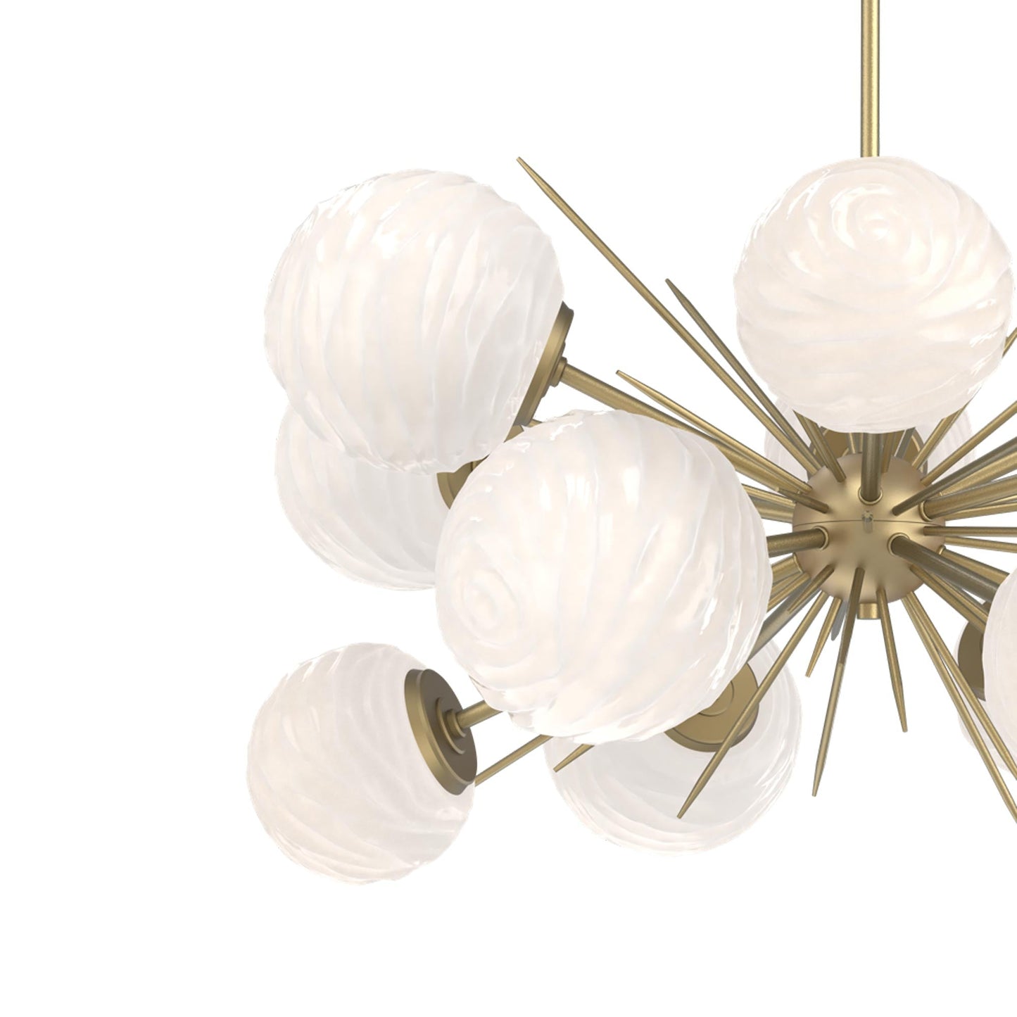 Gaia Oval Starburst LED Chandelier in Detail.