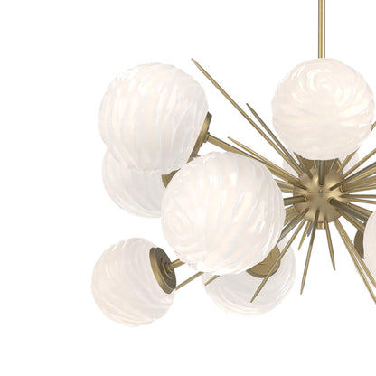 Gaia Oval Starburst LED Chandelier in Detail.