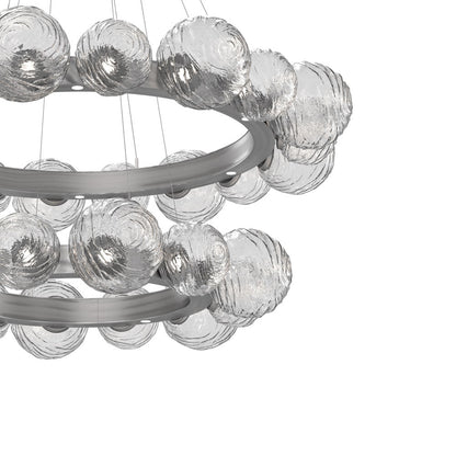 Gaia Two-Tier Radial Ring LED Chandelier in Detail.