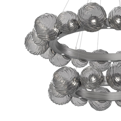 Gaia Two-Tier Radial Ring LED Chandelier in Detail.