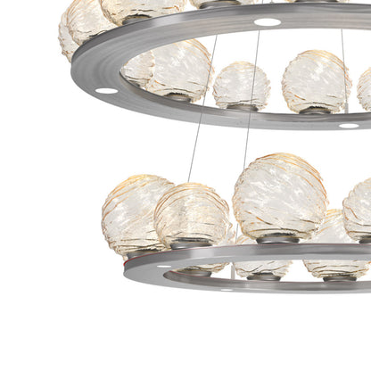 Gaia Two-Tier Ring LED Chandelier in Detail.