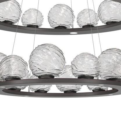 Gaia Two-Tier Ring LED Chandelier in Detail.
