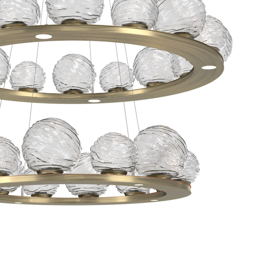 Gaia Two-Tier Ring LED Chandelier in Detail.