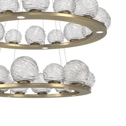 Gaia Two-Tier Ring LED Chandelier in Detail.