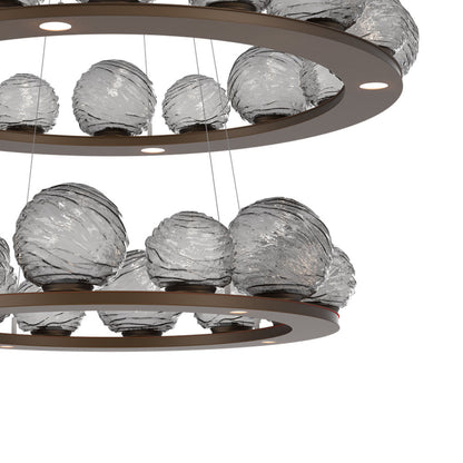 Gaia Two-Tier Ring LED Chandelier in Detail.