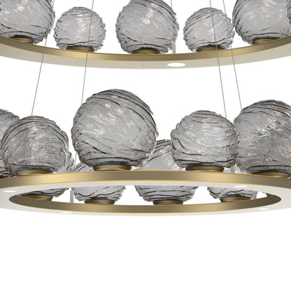 Gaia Two-Tier Ring LED Chandelier in Detail.