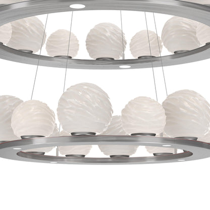 Gaia Two-Tier Ring LED Chandelier in Detail.