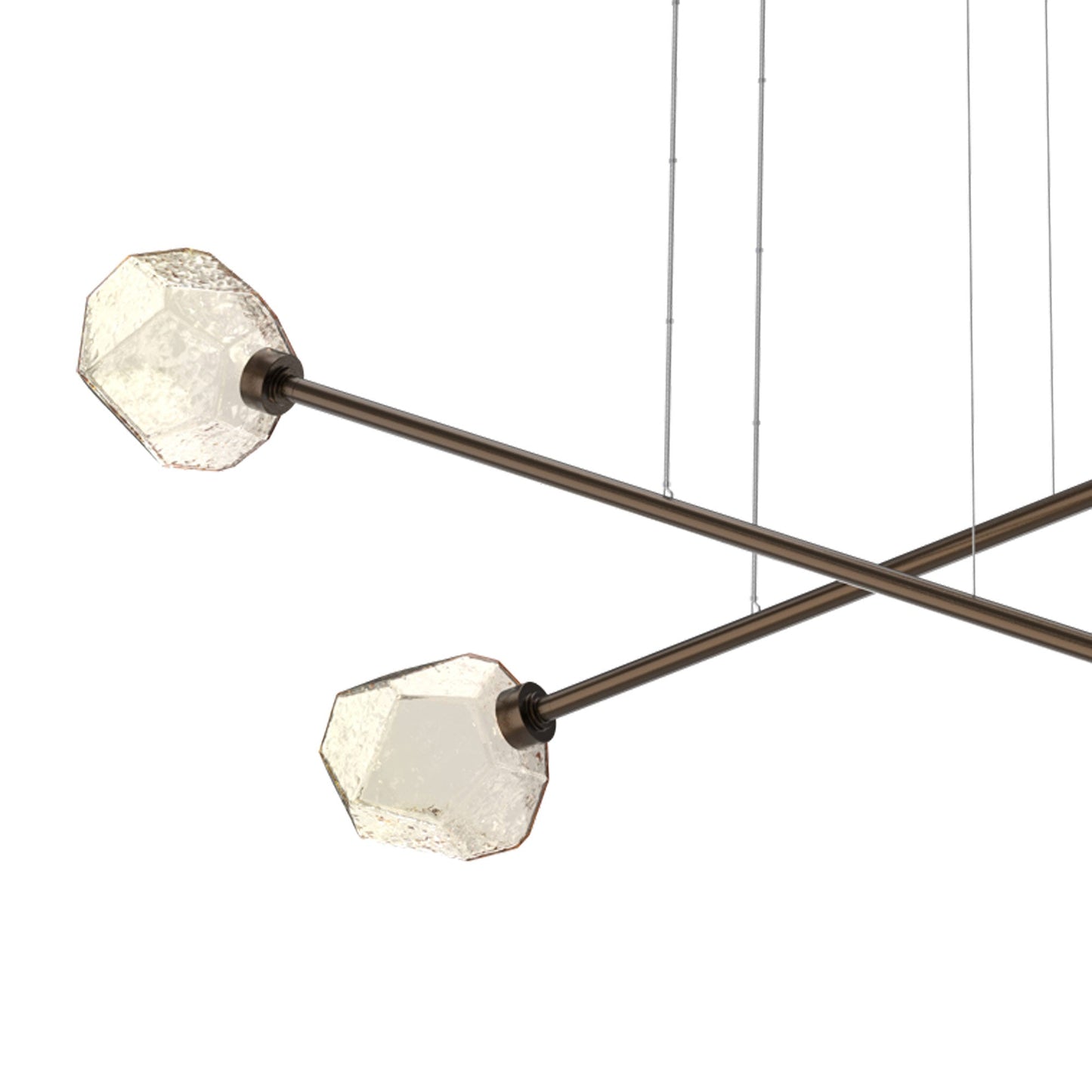 Gem Double Moda Linear LED Chandelier in Detail.