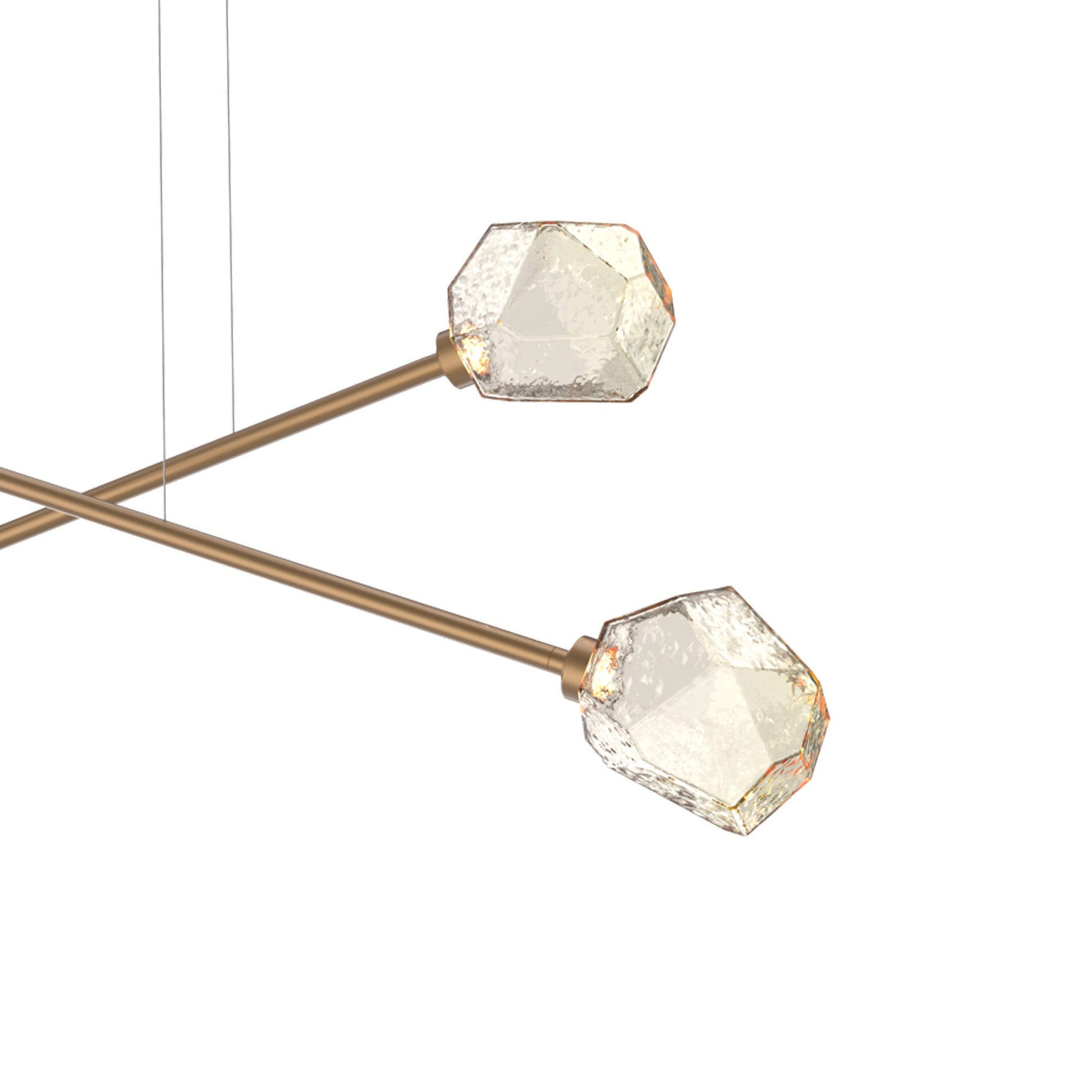 Gem Double Moda Linear LED Chandelier in Detail.