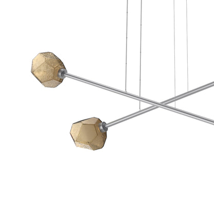 Gem Double Moda Linear LED Chandelier in Detail.