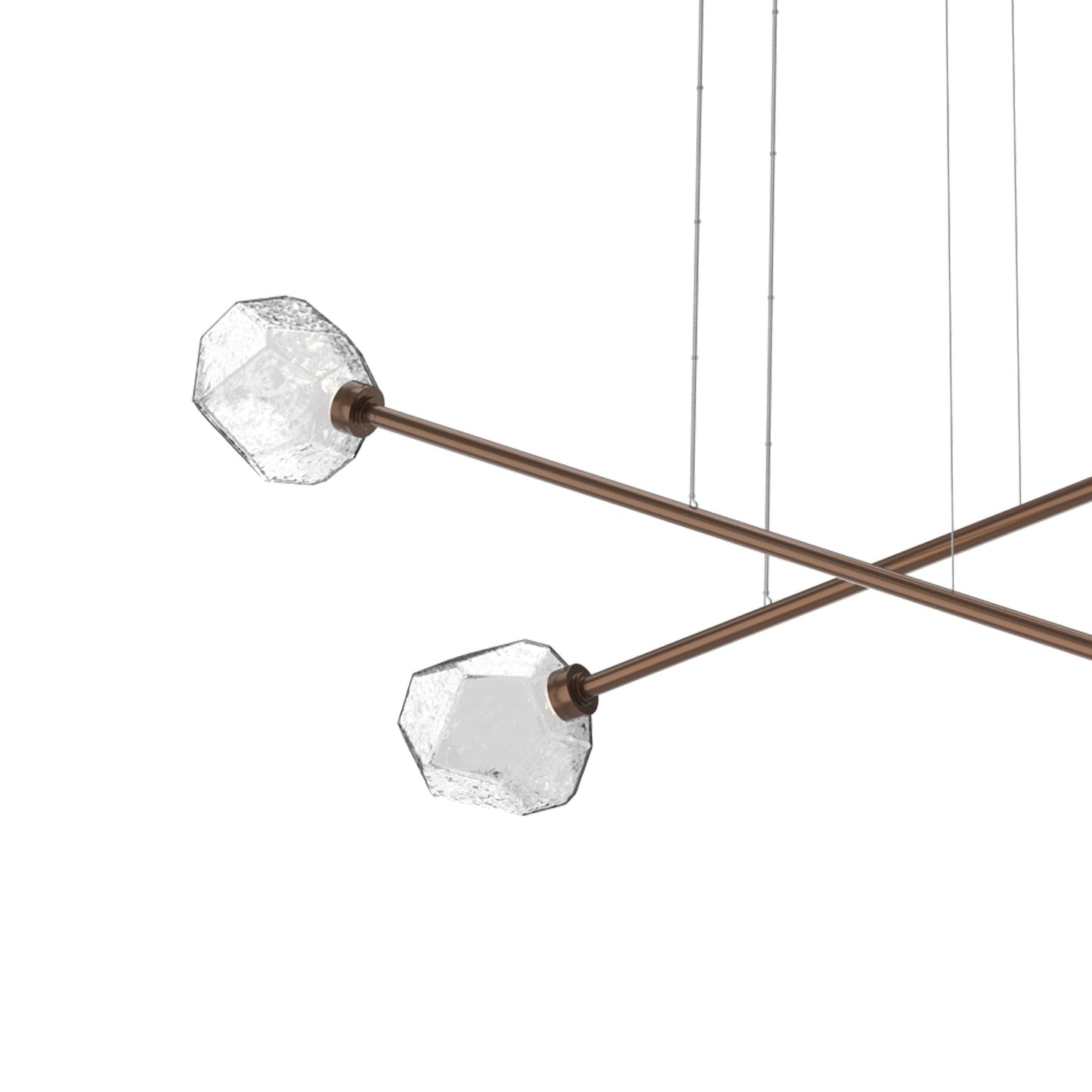 Gem Double Moda Linear LED Chandelier in Detail.