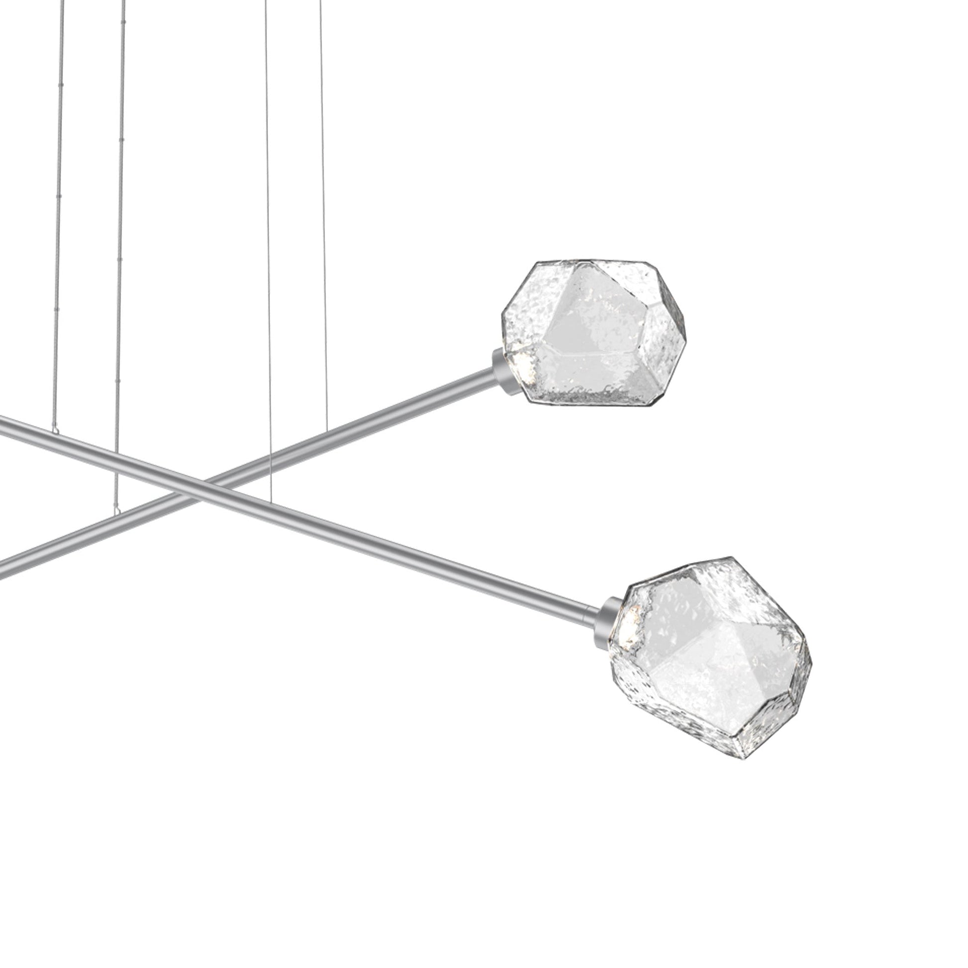 Gem Double Moda Linear LED Chandelier in Detail.
