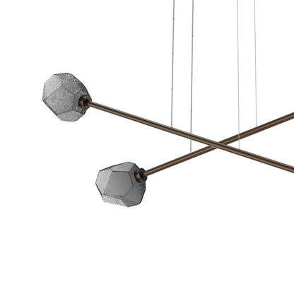 Gem Double Moda Linear LED Chandelier in Detail.