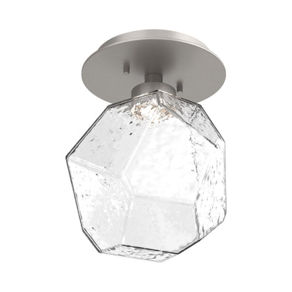 Gem LED Ceiling / Wall Light in Beige Silver/Clear Blown Glass.