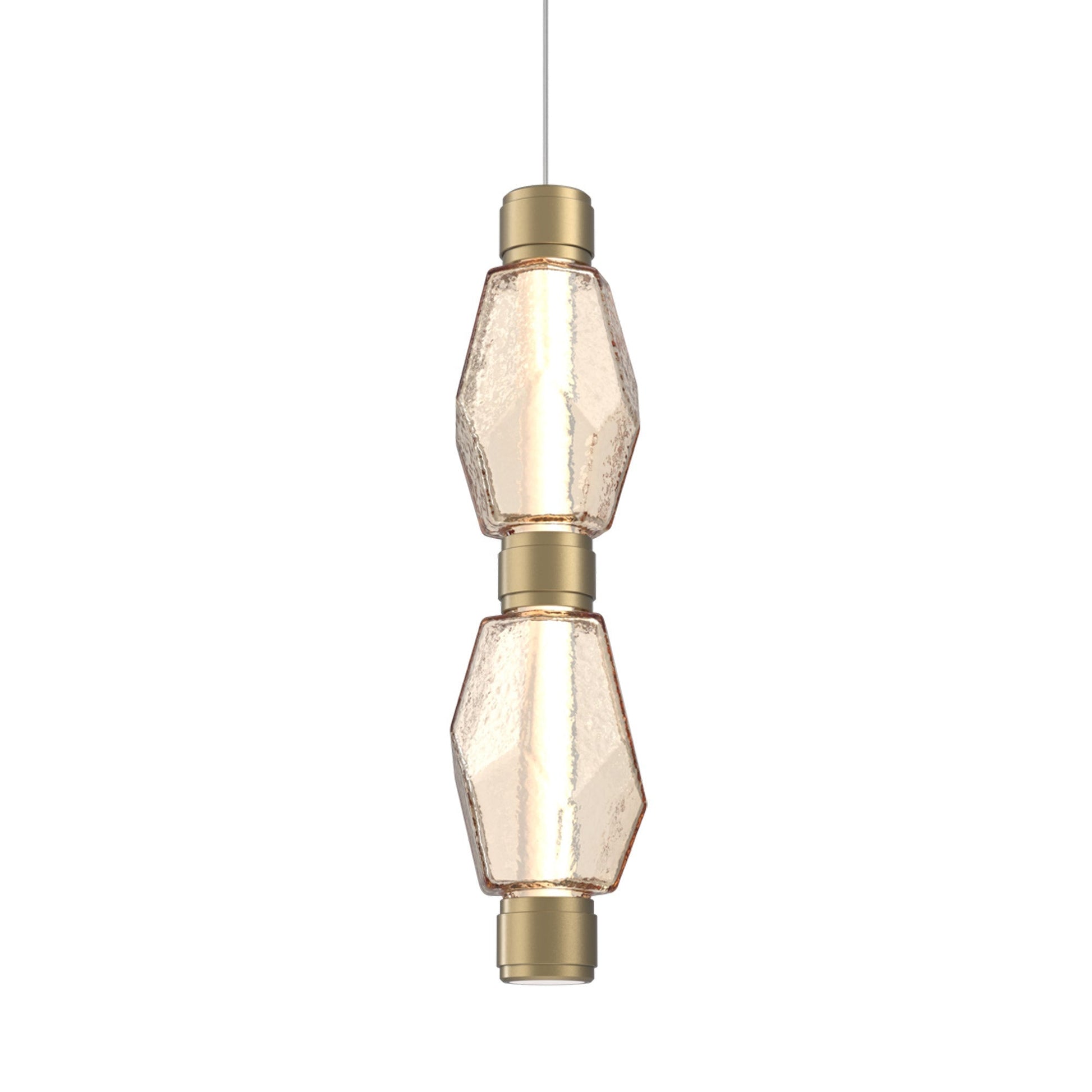 Gem Mandrel Double LED Pendant Light in Detail.