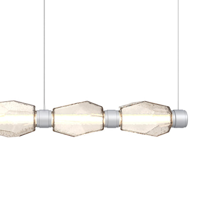 Gem Mandrel Linear LED Chandelier in Detail.