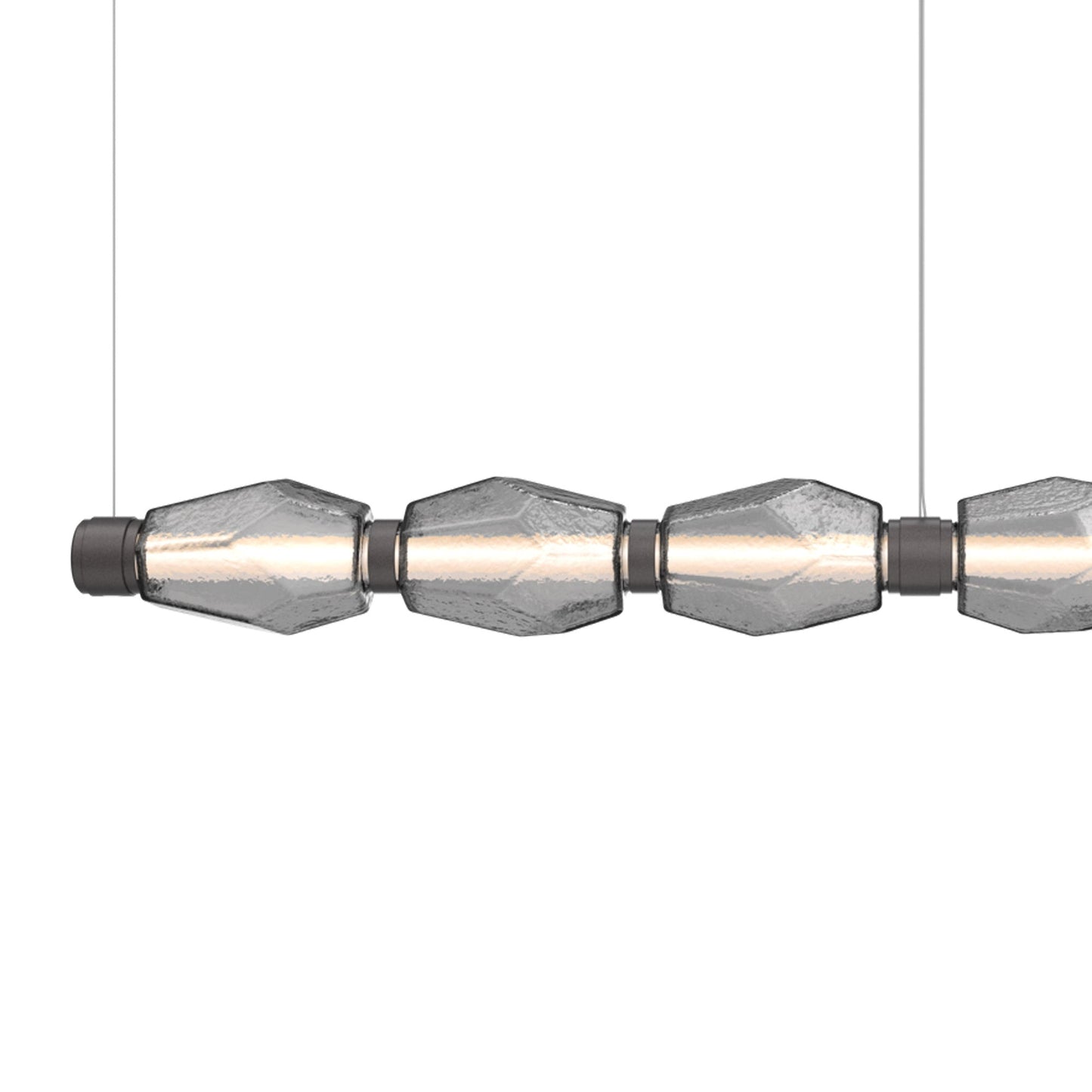Gem Mandrel Linear LED Chandelier in Detail.