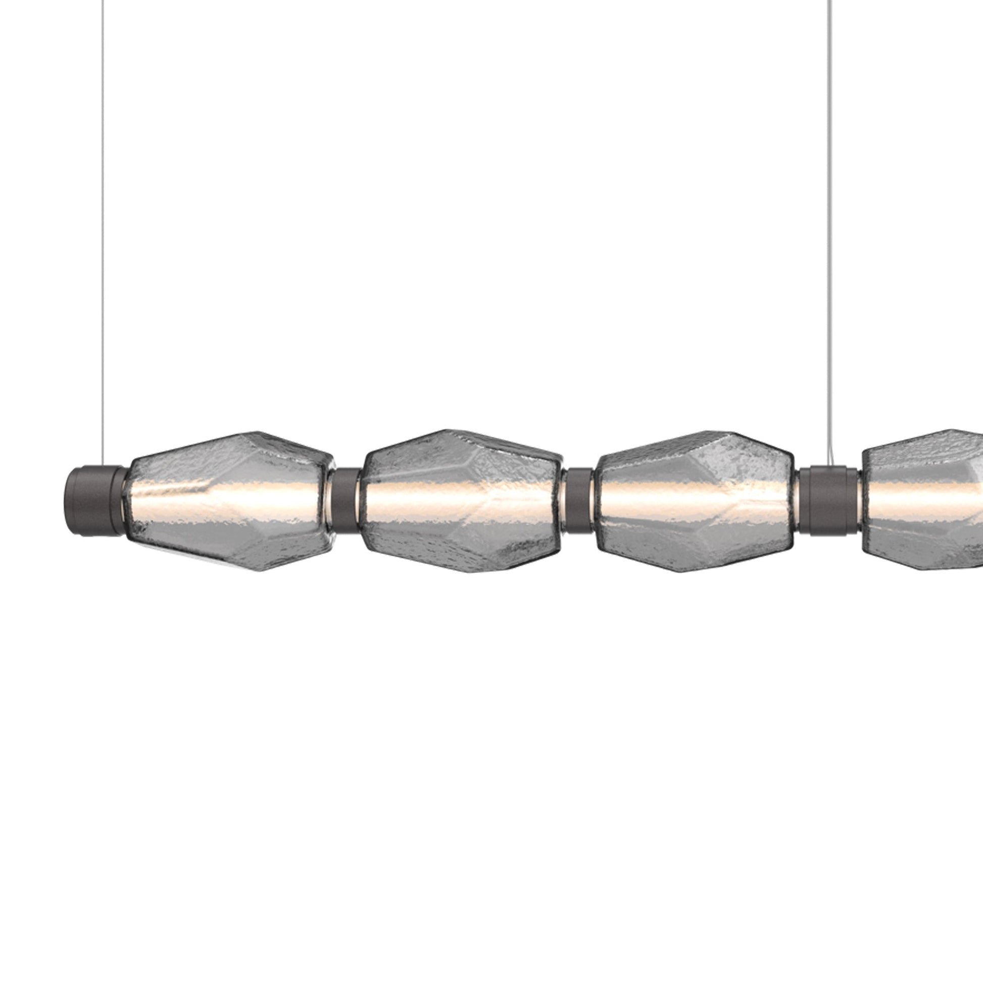 Gem Mandrel Linear LED Chandelier in Detail.