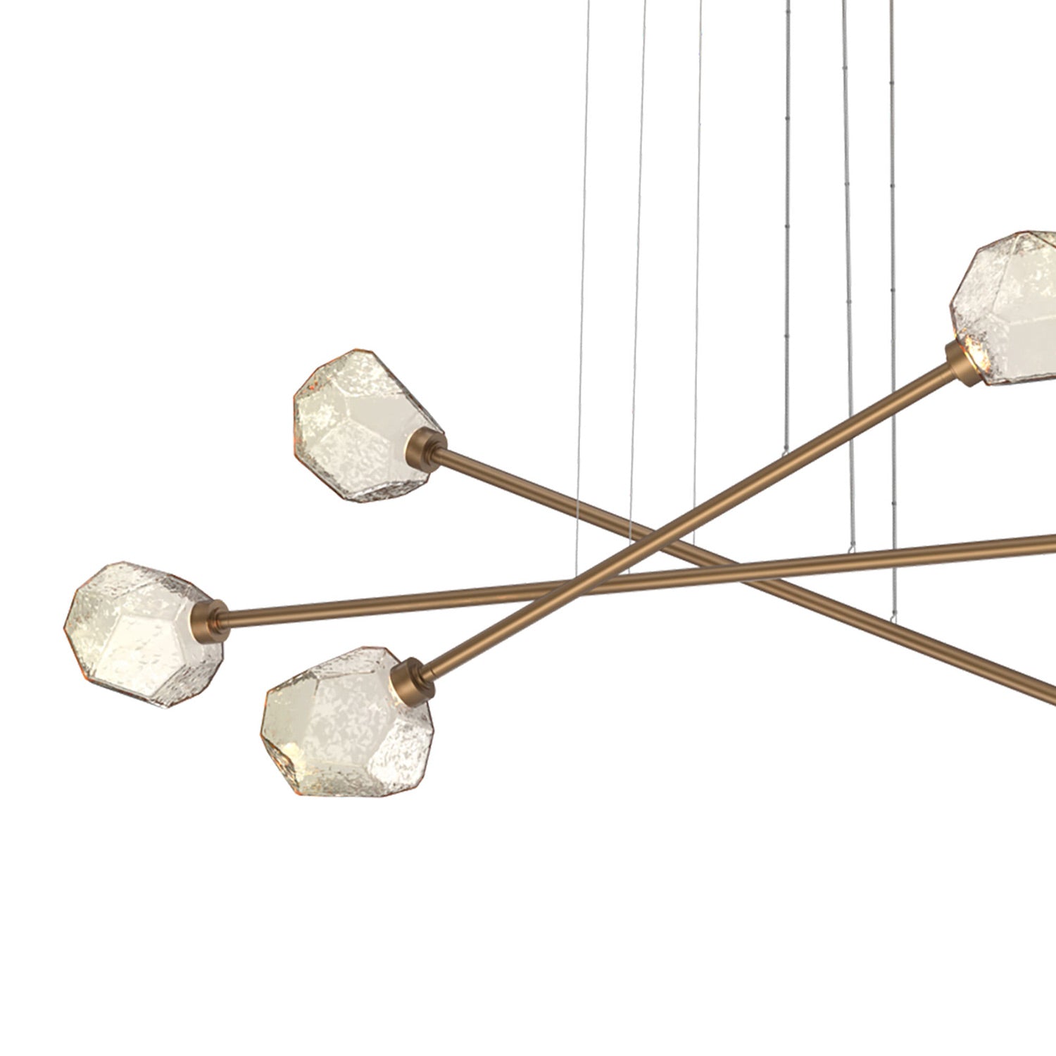Gem Triple Moda Linear LED Chandelier in Detail.