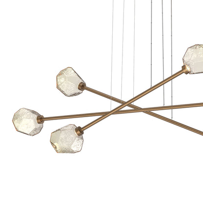 Gem Triple Moda Linear LED Chandelier in Detail.