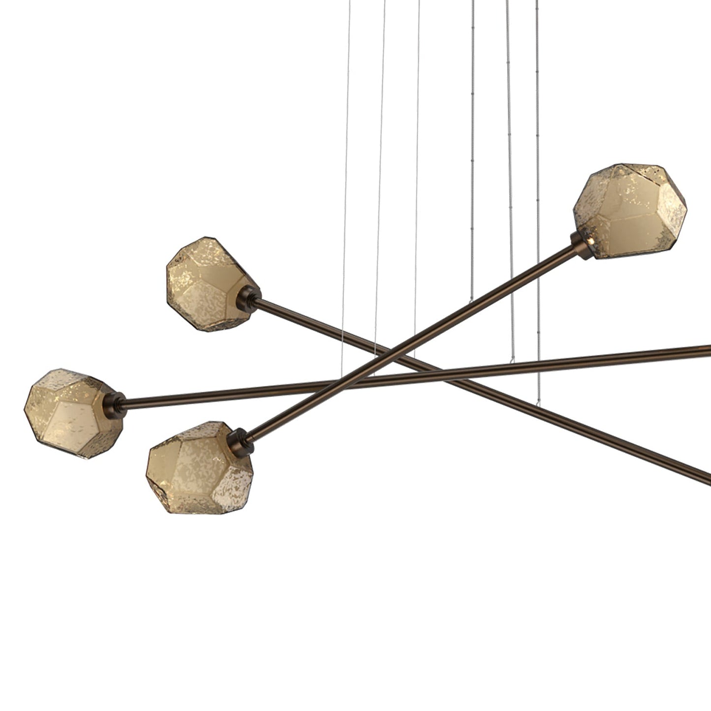 Gem Triple Moda Linear LED Chandelier in Detail.