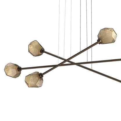 Gem Triple Moda Linear LED Chandelier in Detail.