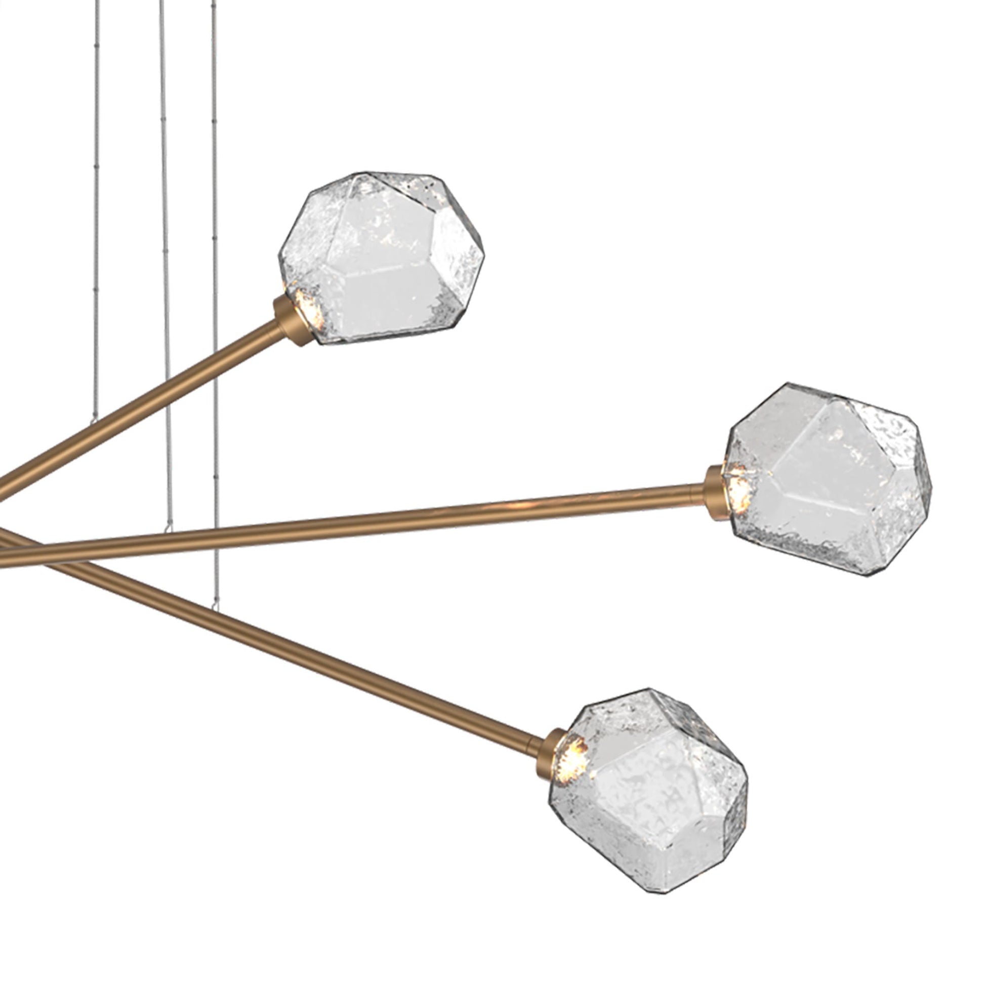 Gem Triple Moda Linear LED Chandelier in Detail.