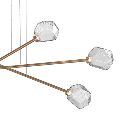 Gem Triple Moda Linear LED Chandelier in Detail.
