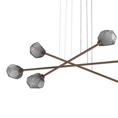 Gem Triple Moda Linear LED Chandelier in Detail.