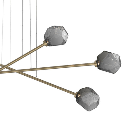 Gem Triple Moda Linear LED Chandelier in Detail.