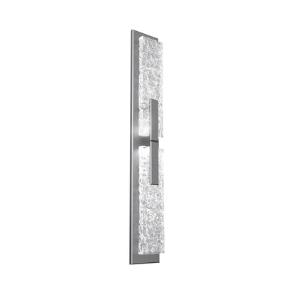 Glacier Double LED Wall Light in Classic Silver.