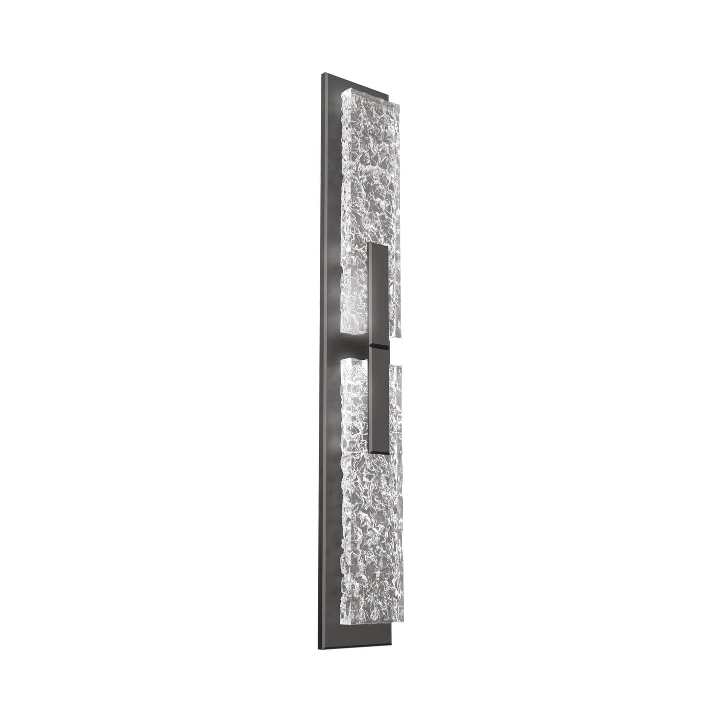 Glacier Double LED Wall Light in Graphite.