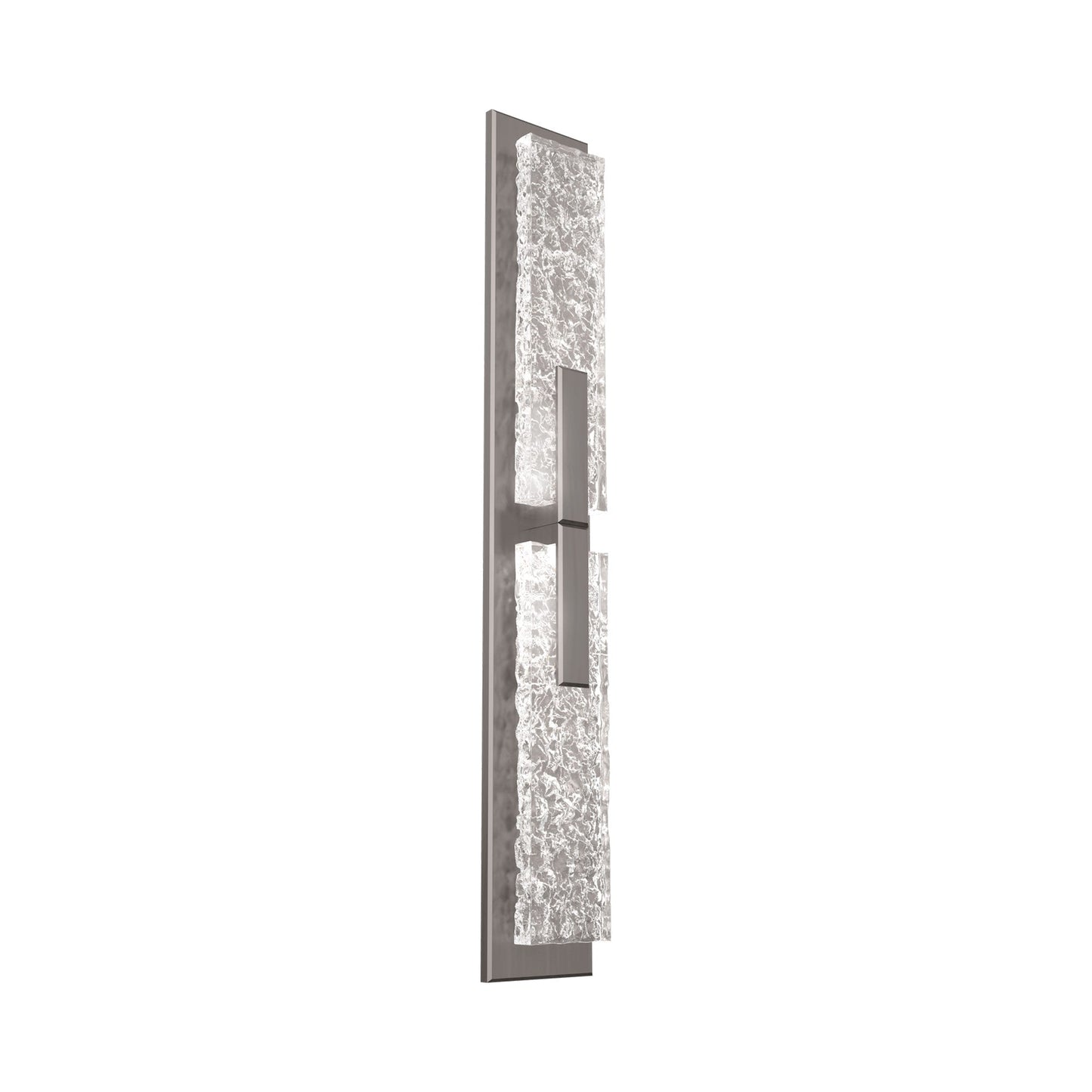 Glacier Double LED Wall Light in Gunmetal.