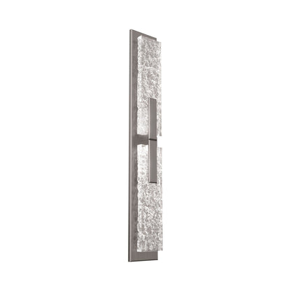 Glacier Double LED Wall Light in Gunmetal.