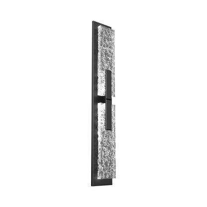 Glacier Double LED Wall Light in Matte Black.