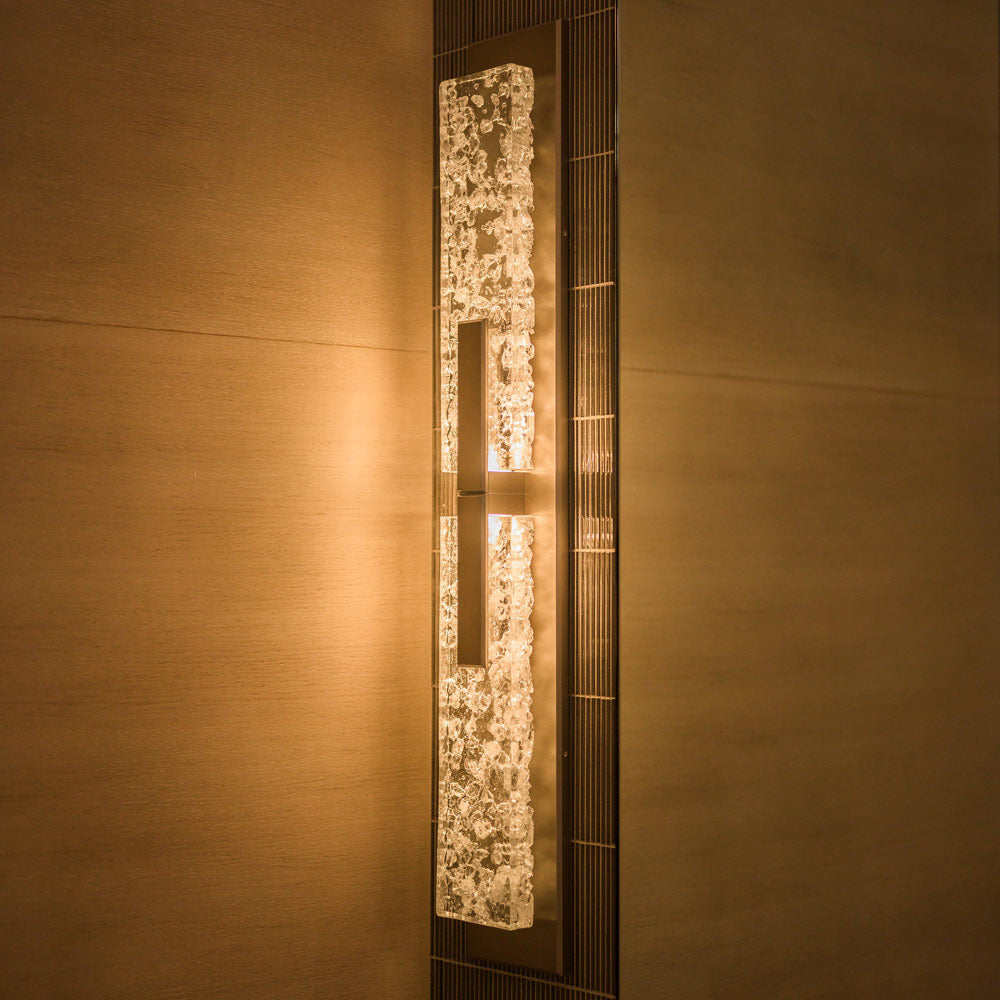 Glacier Double LED Wall Light in Detail.