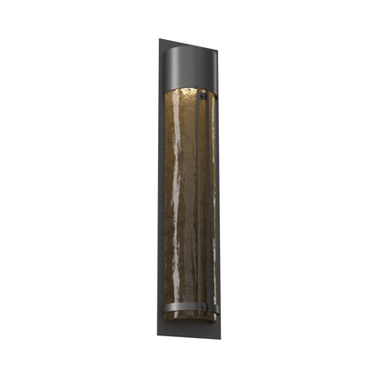 Half Round Outdoor LED Wall Light in Argento Grey/Bronze Granite (31.3-Inch).