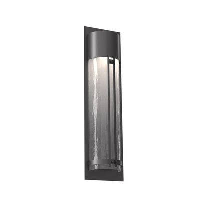 Half Round Outdoor LED Wall Light in Argento Grey/Frosted Granite (26.3-Inch).