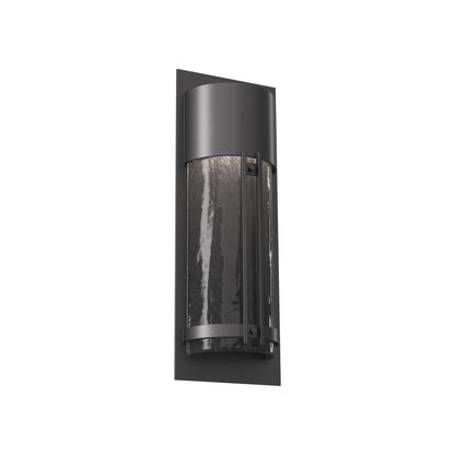 Half Round Outdoor LED Wall Light in Argento Grey/Smoke Granite (19.3-Inch).