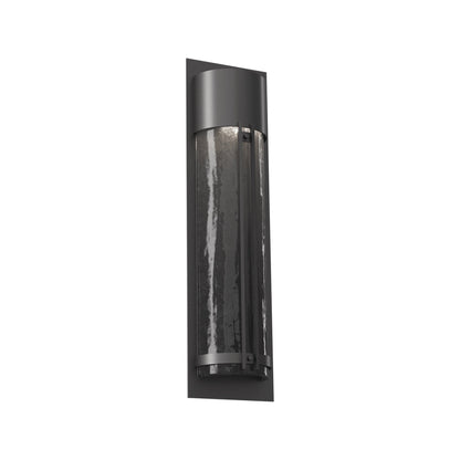 Half Round Outdoor LED Wall Light in Argento Grey/Smoke Granite (26.3-Inch).