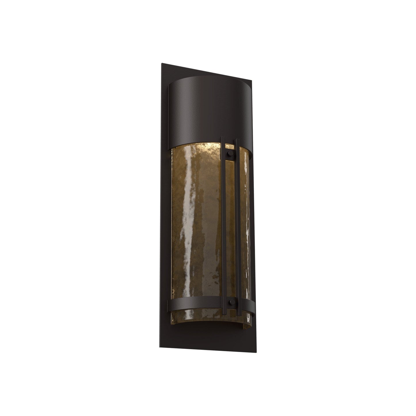 Half Round Outdoor LED Wall Light in Statuary Bronze/Bronze Granite (19.3-Inch).