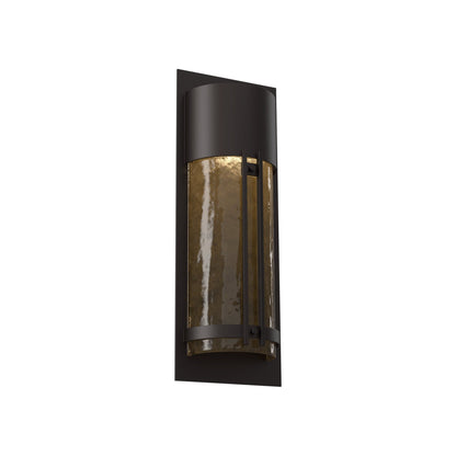 Half Round Outdoor LED Wall Light in Statuary Bronze/Bronze Granite (19.3-Inch).